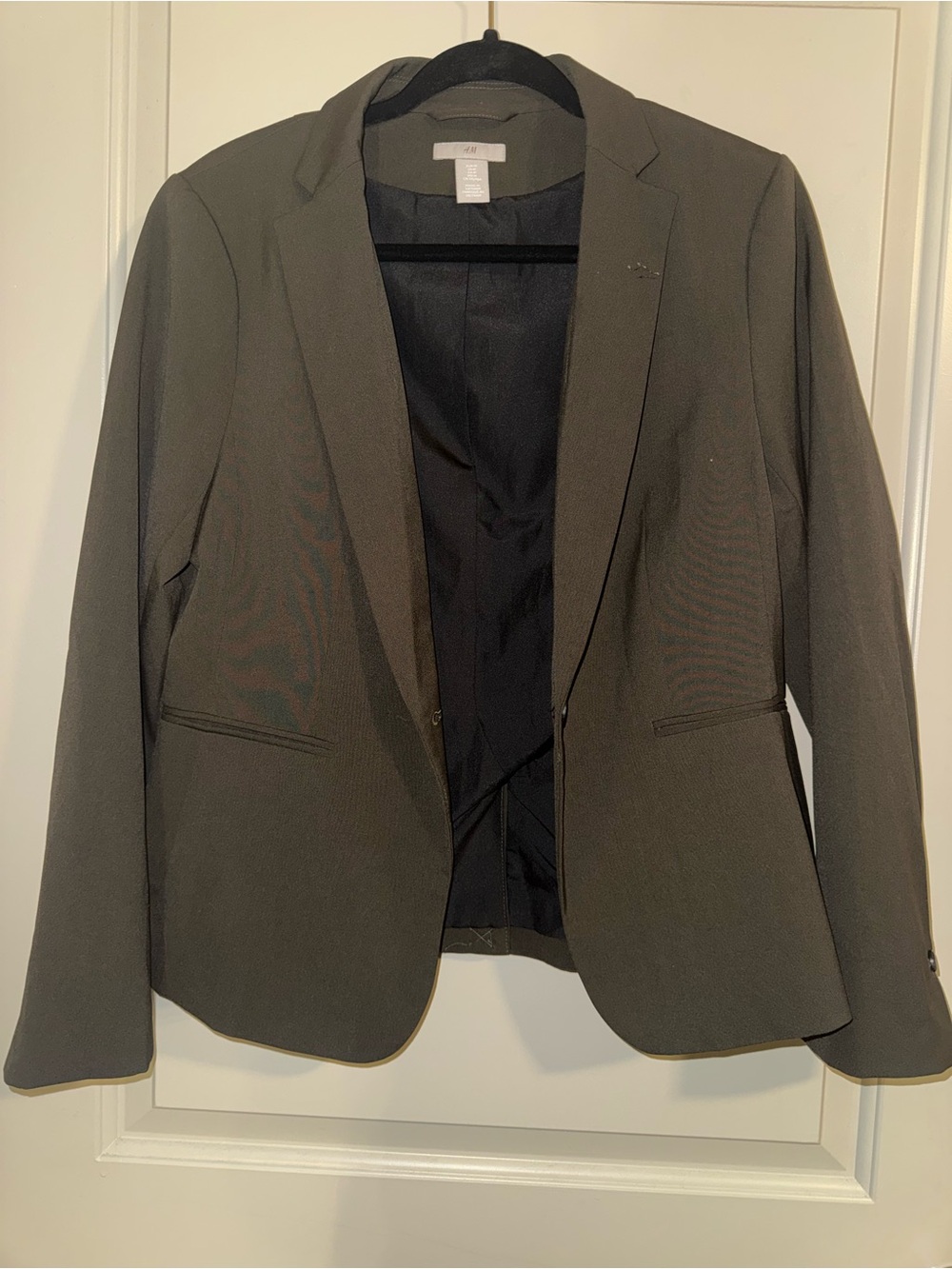 H&M Olive Blazer with Notch Lapels